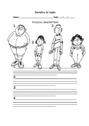 English Worksheet: describing people