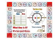 English Worksheet: Time is money board game