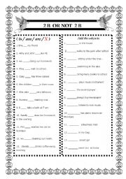 English Worksheet: tobe or not to be for elementary