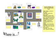 English Worksheet: Places in a town