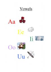 English worksheet: Vowels