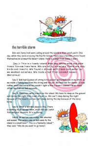 English Worksheet: the storm reading