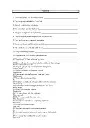 English worksheet: passive rephrasing