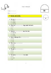 English Worksheet: Listening Test - Grade 1-3