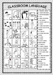 English Worksheet: CLASSROOM LANGUAGE