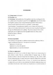 English Worksheet: EUPHEMISMS