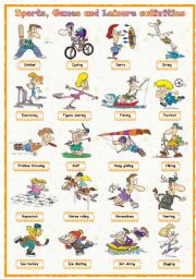 English Worksheet: Sports, games and leisure activities: Pictionary (2 of 4)