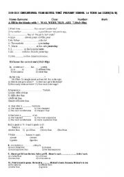 English worksheet: 7 th class exam