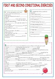 First and second conditional exercises