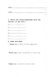 English worksheet: there is/ there are