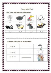 English worksheet: Vowels