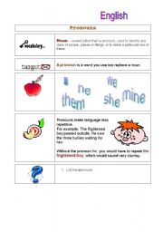 English worksheet: Pronouns