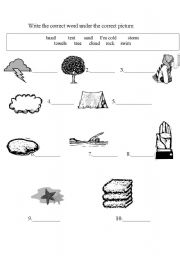 English worksheet: vocabulary juniors