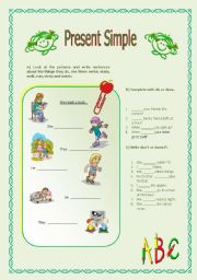 English Worksheet: PRESENT SIMPLE