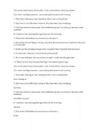 English Worksheet: little test