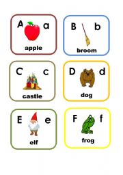 English Worksheet: Alphabet cards Part 1
