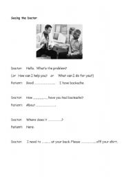 English Worksheet: seeing the doctor