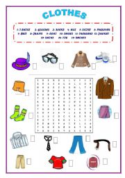 English Worksheet: CLOTHES