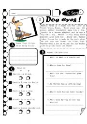 English Worksheet: RC Series 20 - Dog Eyes (Fully Editable + Answer Key)