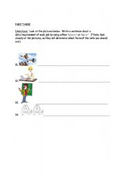 English worksheet: JOBS WS (3 of 4)