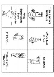 English Worksheet: Polite Expressions Mini Book