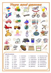 toys and games in english