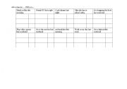 English Worksheet: ask someone... past tense
