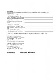 English Worksheet: LIMERICKS