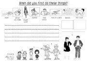 English worksheet: When did you first......?