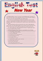 English Worksheet: New Year