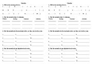 English worksheet: Practicing English Months