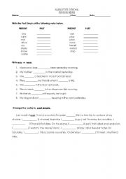 English worksheet: simple past worksheets