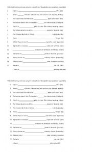 English Worksheet: comparative/superlative