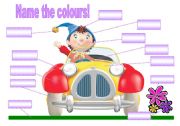 English Worksheet: name the colours