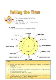 English Worksheet: Telling the time