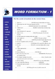 Word formation - part 1 - 50 SENTENCES - fully editable (reuploaded)