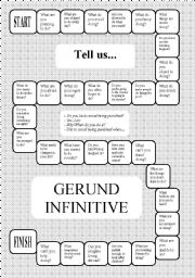 English Worksheet: Gerund - Infinitive - a boadgame (fully editable)