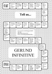 English Worksheet: Gerund - Infinitive - a boadgame (fully editable)