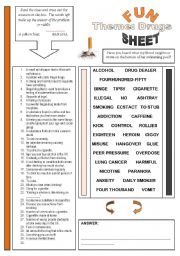 Fun Sheet Themes: Drugs