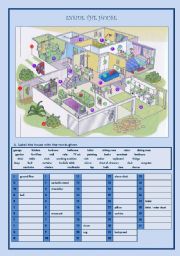 English Worksheet: Inside the house