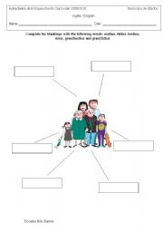 English worksheet: Family