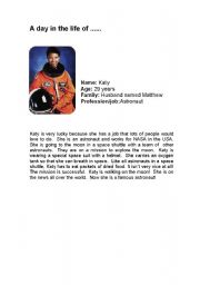 English Worksheet: jobs / astronaut