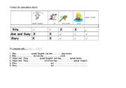 English worksheet: Look, think and write.