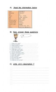 English worksheet: Think and write