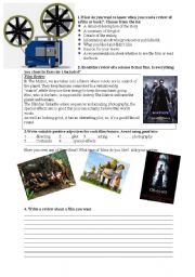 English Worksheet: film review