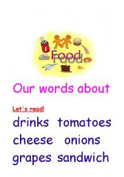 English worksheet: food words 