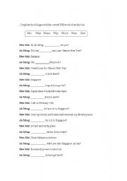 English worksheet: WH-WORDS