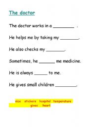 English worksheet: The doctor