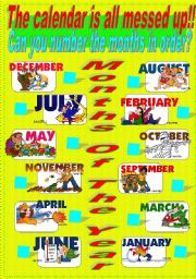 English Worksheet: MONTHS