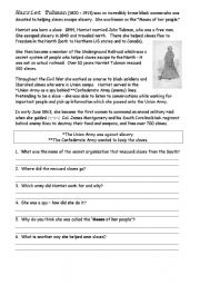 English worksheet: Harriet Tubman